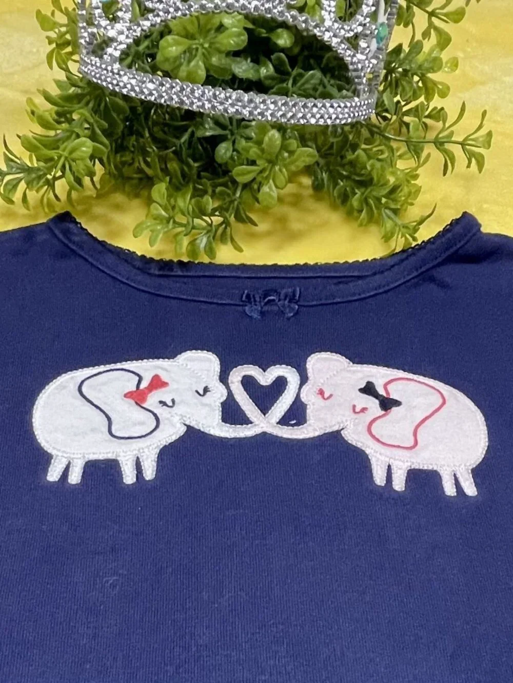 GYMBOREE Big Sis Elephant Gift Toddler Toddler Girl Blue Navy T-Shirt Size 7